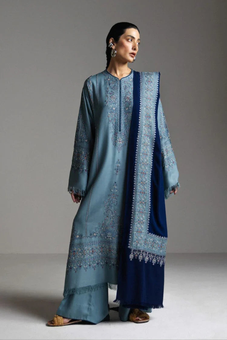 Picture of Zara Shahjahan - Sarab Winter Collection - 09-FIROZA - Unstitched - Available at Raja Sahib
