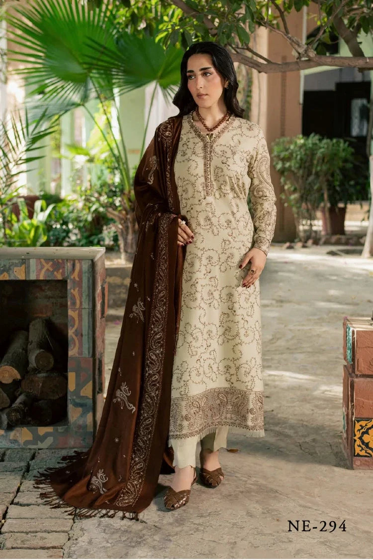 Picture of Nureh - Exclusive Embroidered Peach Leather Collection Vol 4 - NE-294 - Unstitched - Available at Raja Sahib