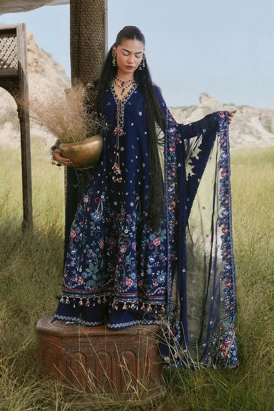 Hussain Rehar - Kot Radha Krishan Karandi Collection - 125-Merlot - Unstitched
