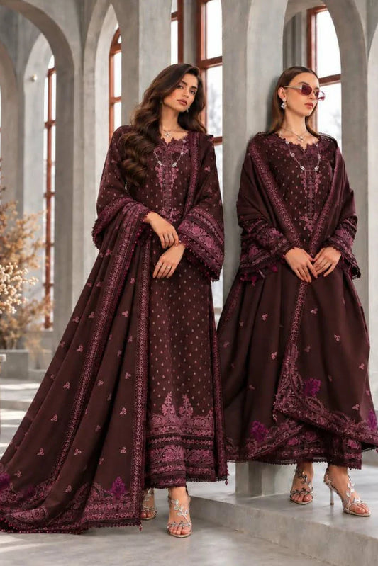 Picture of Noor by Saadia Asad - Noor Winter Embroidered Pashmina Shawl Collection - Design 10 - Unstitched - Available at Raja Sahib