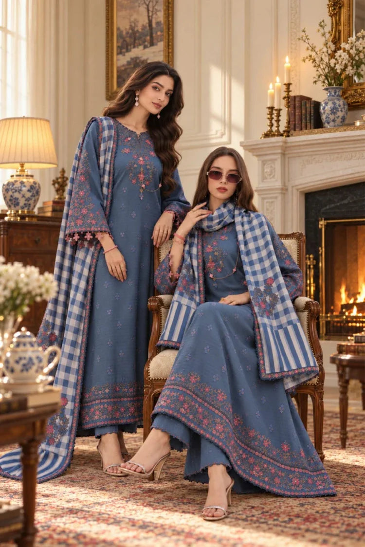 Picture of Noor by Saadia Asad - Noor Winter Embroidered Pashmina Shawl Collection - Design 03 - Unstitched - Available at Raja Sahib
