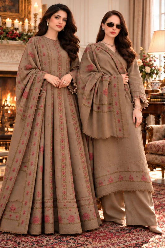 Picture of Noor by Saadia Asad - Noor Winter Embroidered Pashmina Shawl Collection - Design 07 - Unstitched - Available at Raja Sahib