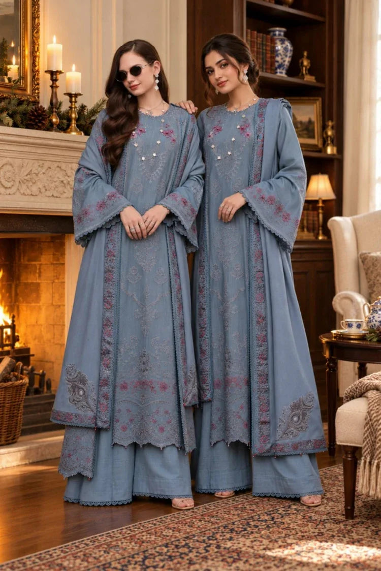 Picture of Noor by Saadia Asad - Noor Winter Embroidered Pashmina Shawl Collection - Design 09 - Unstitched - Available at Raja Sahib