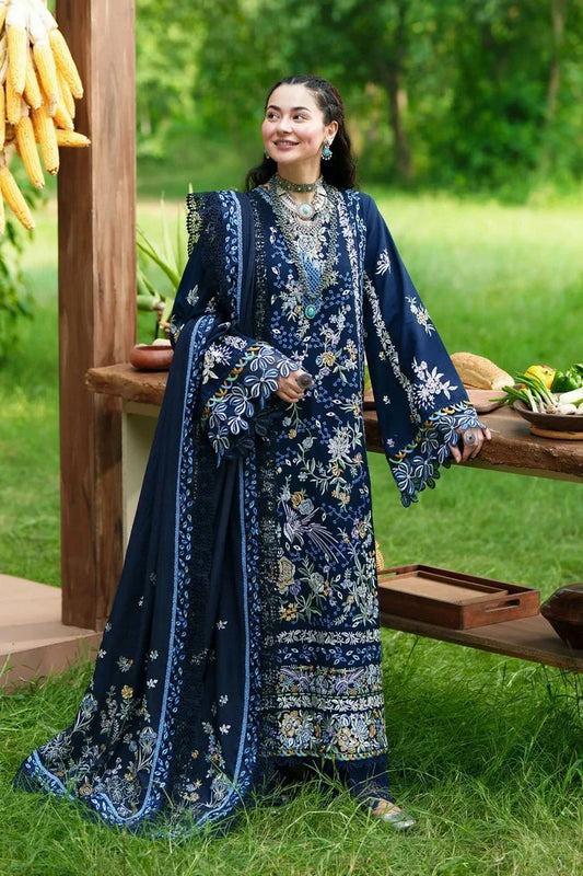 Maryam Hussain - Winter Shawl Collection - 05-Indigo - Unstitched