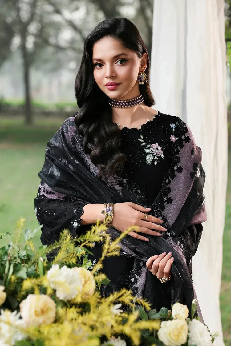 Picture of Sardinia - Tales of Petals Luxury Lawn Collection - 4B-MIDNIGHT BLOOM - Unstitched - Available at Raja Sahib