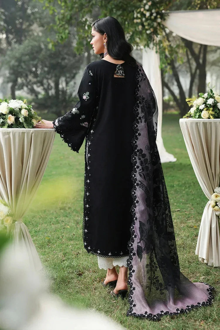 Picture of Sardinia - Tales of Petals Luxury Lawn Collection - 4B-MIDNIGHT BLOOM - Unstitched - Available at Raja Sahib