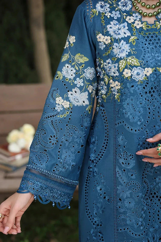 Sardinia - Tales of Petals Luxury Lawn Collection - 06-BLUE BLOSSOMS - Unstitched