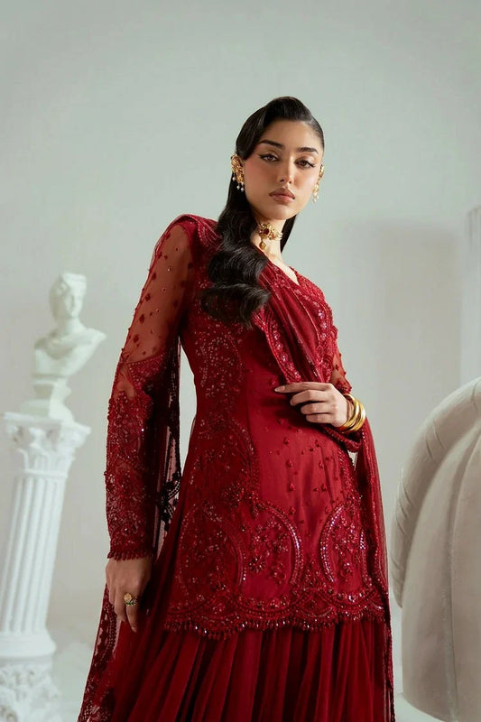 Zariya - Elyse Couture - MAROONIQUE-ZSS6300 - Unstitched