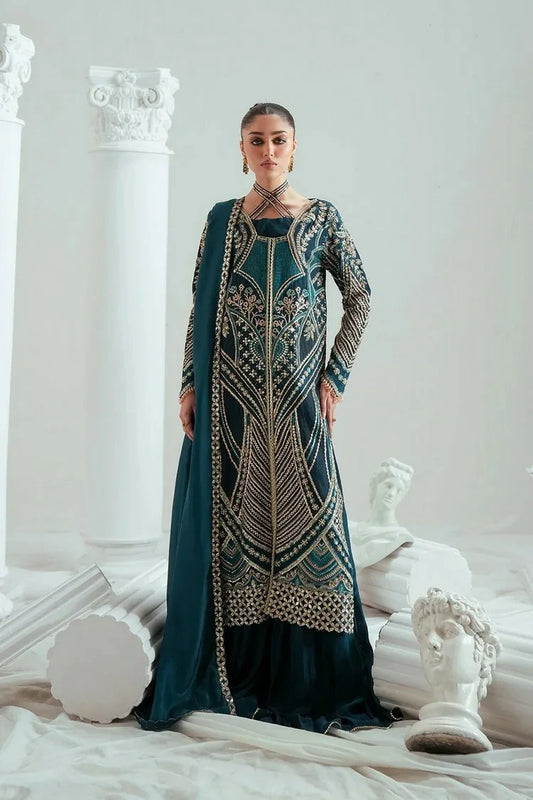 Zariya - Elyse Couture - TEALARA-ZSS6308 - Unstitched