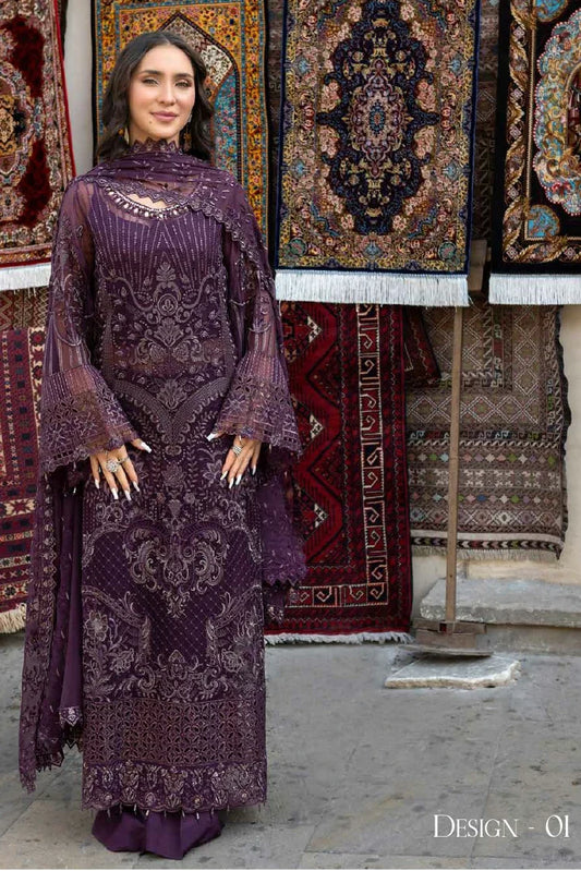 Janique - JJ Embellish Luxury Chiffon Collection - Design-01 - Unstitched