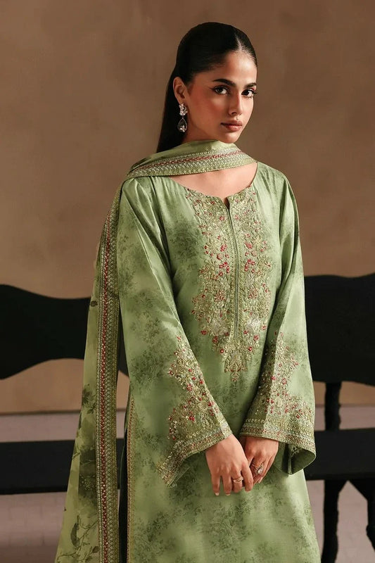 Ramsha - Naqsh Embroidered Rawsilk Collection Vol 2 - RS-201 - Unstitched