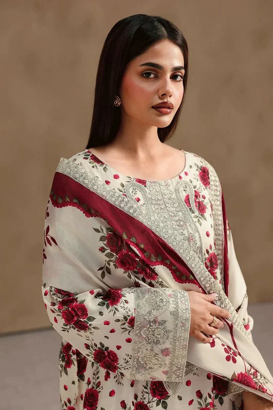 Ramsha - Naqsh Embroidered Rawsilk Collection Vol 2 - RS-203 - Unstitched