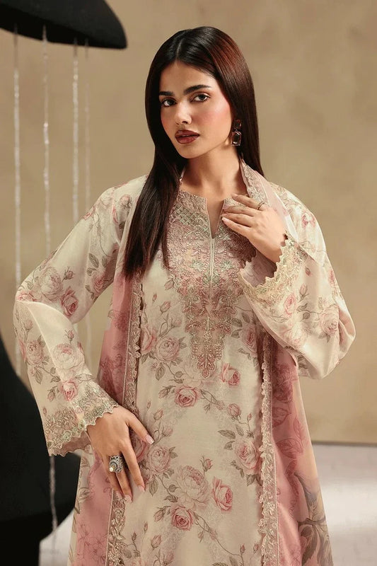 Ramsha - Naqsh Embroidered Rawsilk Collection Vol 2 - RS-205 - Unstitched