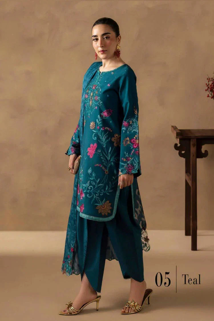 Picture of Rajbari - Silah Premium Silk Edit - 05-Teal - Unstitched - Available at Raja Sahib