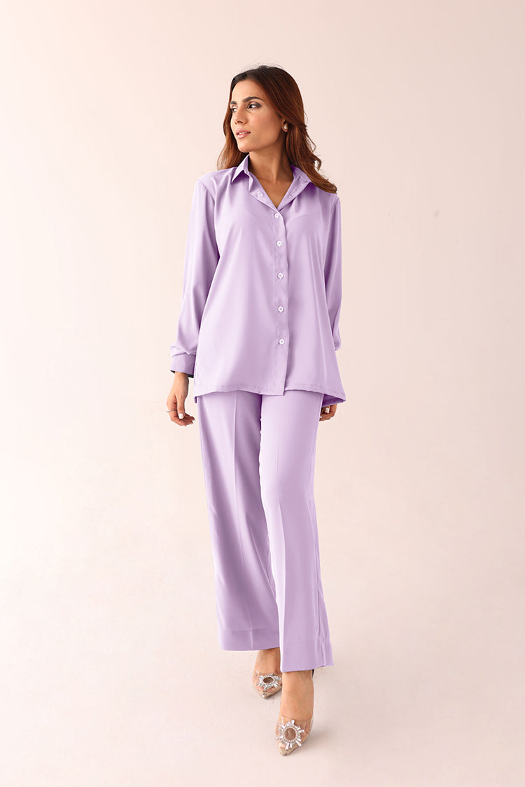 Picture of The Slay Wear - Co-ord Set - Celestial Lilac Co-Ord - Available at Raja Sahib