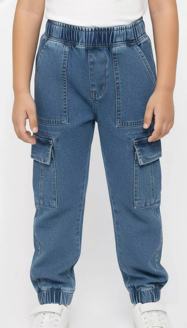 Picture of Peelu - Cargo Pants - Blue - Available at Raja Sahib