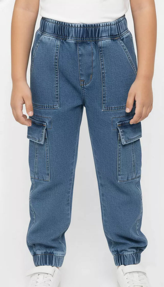 Picture of Peelu - Cargo Pants - Blue - Available at Raja Sahib