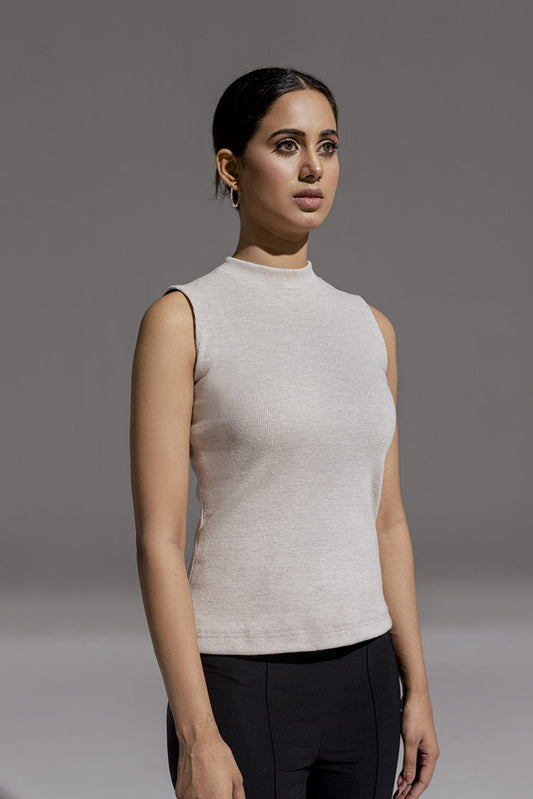 Picture of The Slay Wear - Western Shirt - Cream Top - Available at Raja Sahib