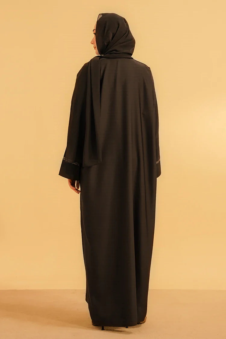Picture of Divinely Crafted - Basic Diamante Abaya - Brown - Available at Raja Sahib