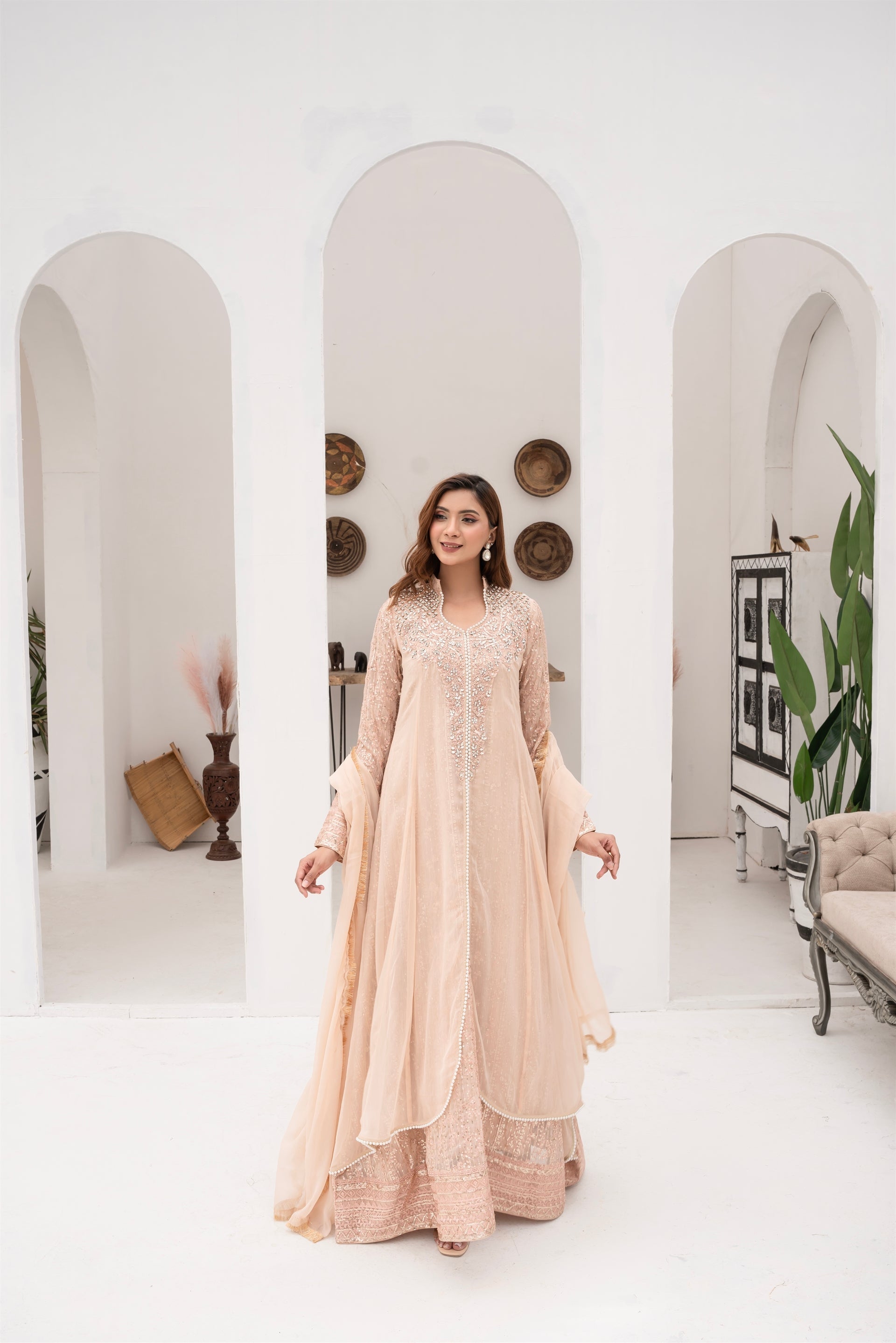 Picture of Manahils - Sw 04-Peach - Available at Raja Sahib