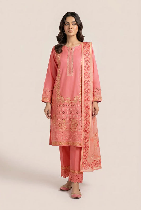 Kleren - Dastoor Embroidered Dobby - Stitched - D-02