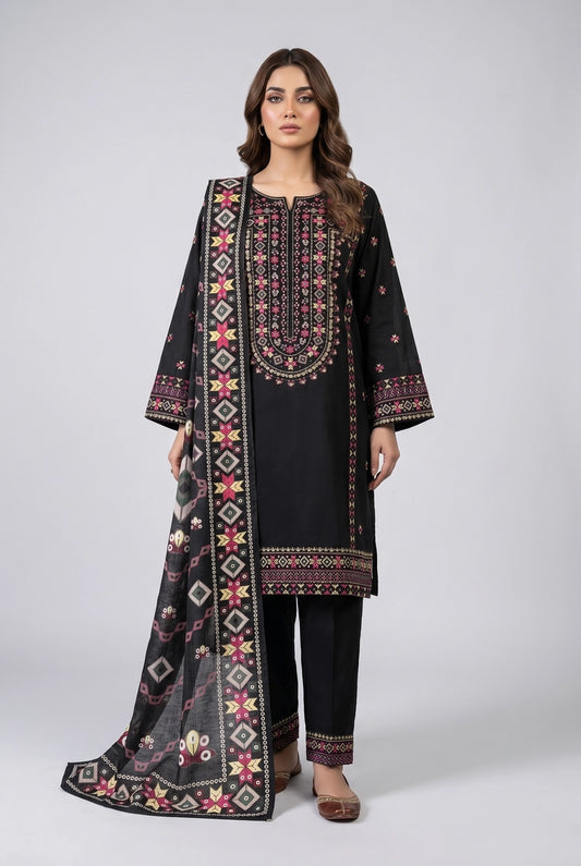 Kleren - Dastoor Embroidered Dobby - Stitched - D-04