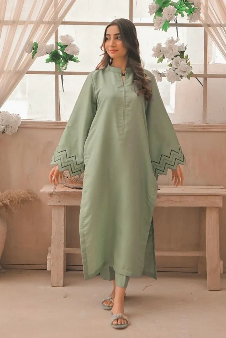 Picture of Zauk - Eid Collection - Apple Green - Available at Raja Sahib