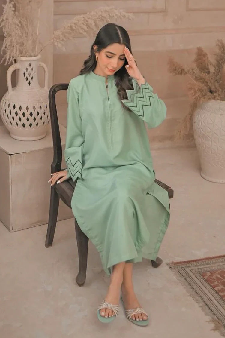 Picture of Zauk - Eid Collection - Apple Green - Available at Raja Sahib