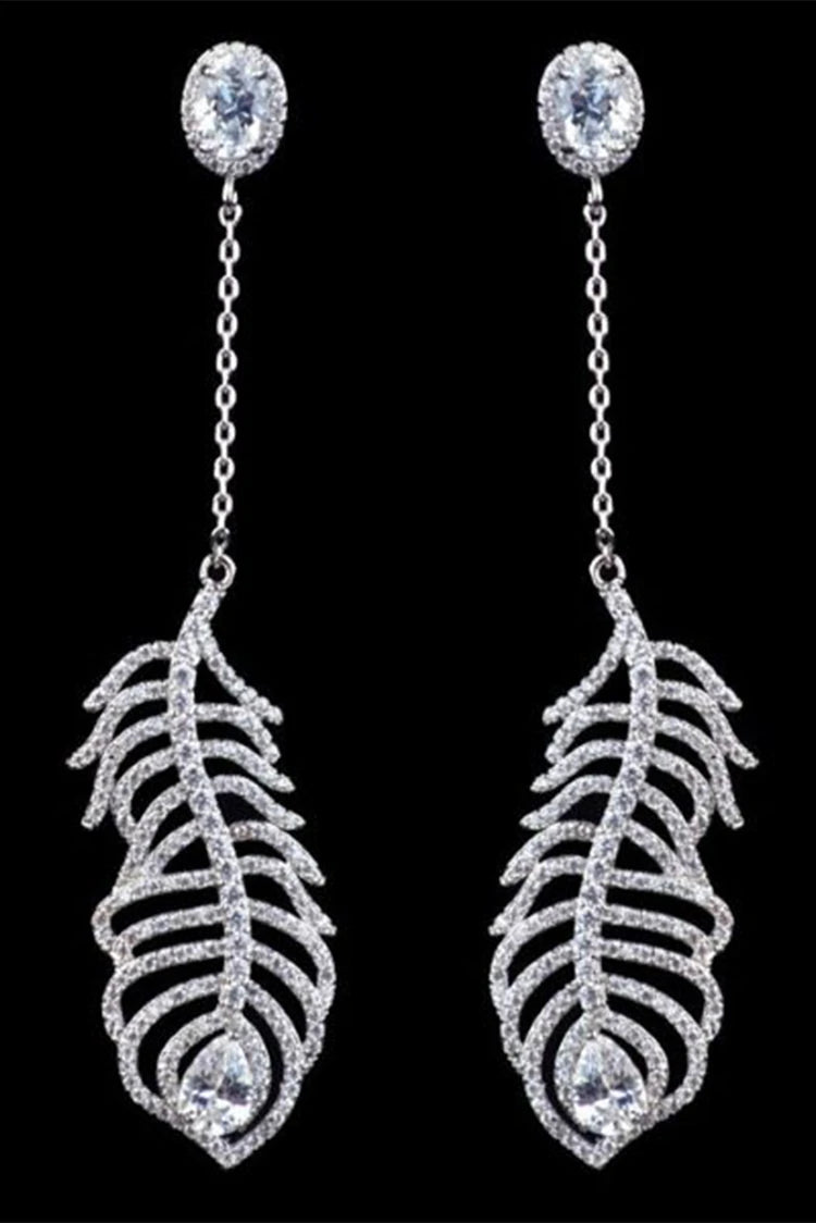 Picture of Blumoon - Long Leaf - Earrings - Available at Raja Sahib
