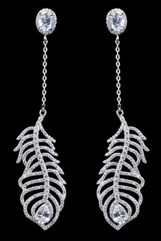Picture of Blumoon - Long Leaf - Earrings - Available at Raja Sahib