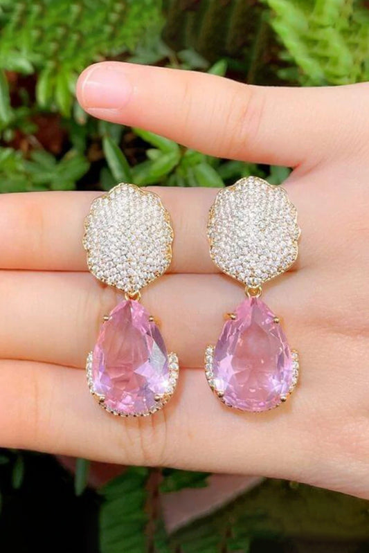 Picture of Blumoon - Water Drop - Pink - Earrings - Available at Raja Sahib