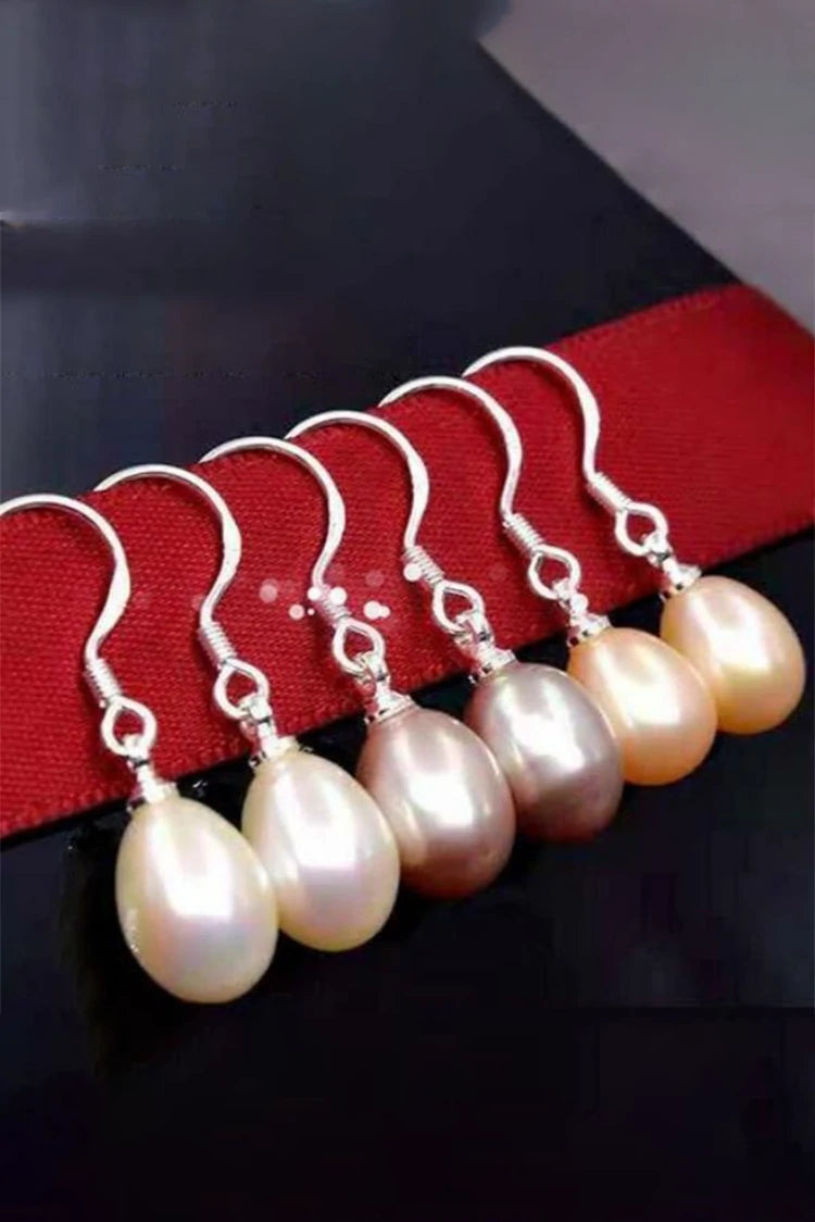 Picture of Blumoon - Freshwater Pearl Drop - Purple - Earrings - Available at Raja Sahib