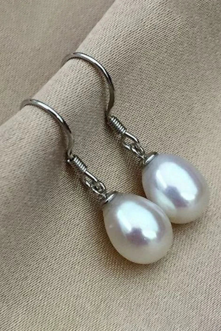 Picture of Blumoon - Freshwater Pearl Drop - White - Earrings - Available at Raja Sahib