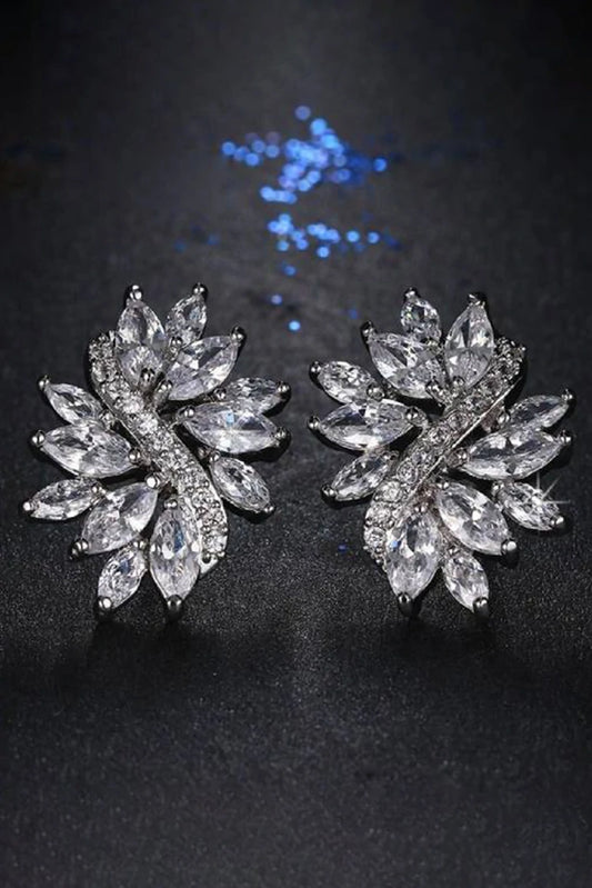 Picture of Blumoon - Leaf Ear Studs - Available at Raja Sahib