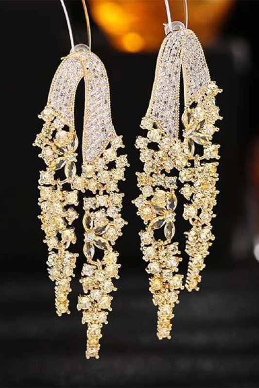 Picture of Blumoon - Luxury Drop - Champ - Earrings - Available at Raja Sahib