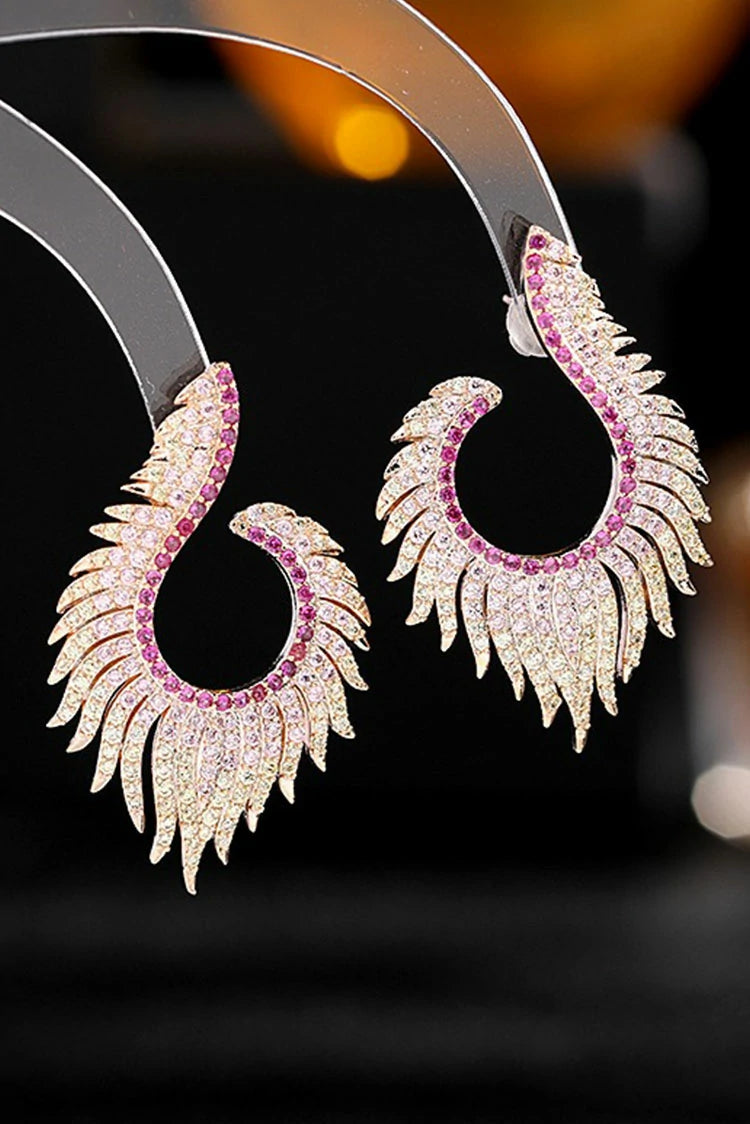 Picture of Blumoon - Ethnic Feather - Earrings - Red - Available at Raja Sahib