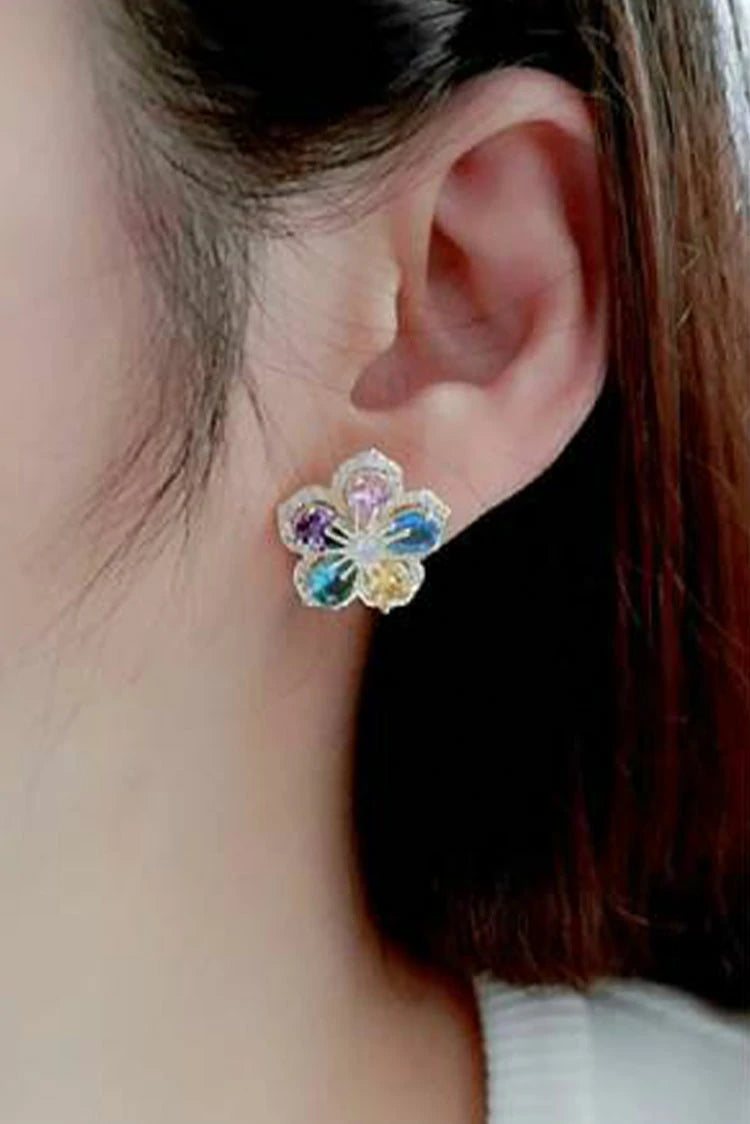 Picture of Blumoon - Ear Stud - Multi - Available at Raja Sahib