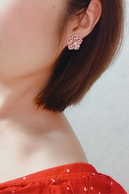 Picture of Blumoon - Ear Stud - Pink - Available at Raja Sahib