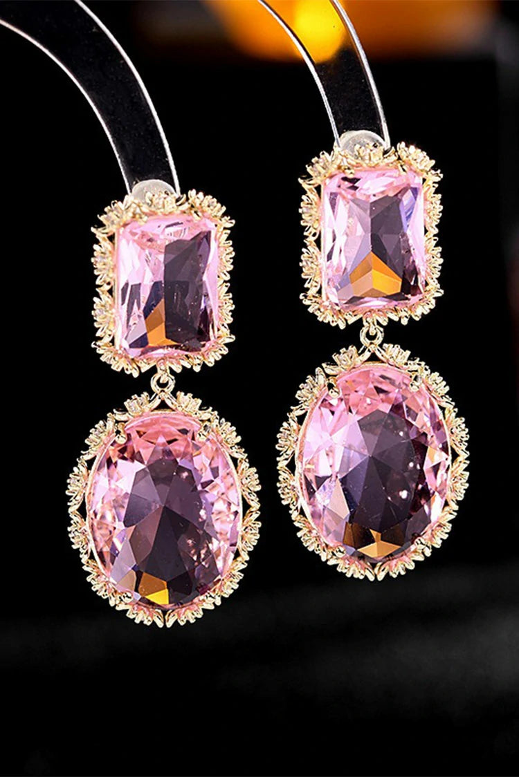 Picture of Blumoon - Long Dangle - Earrings - Pink - Available at Raja Sahib