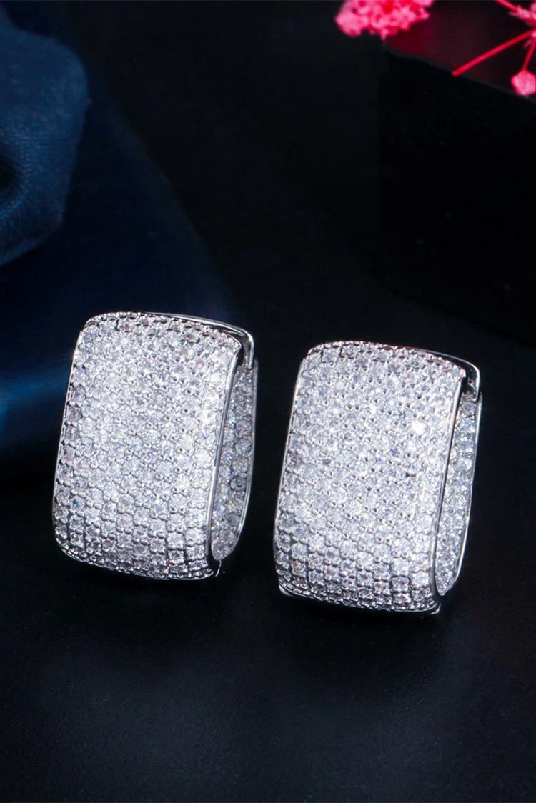 Picture of Blumoon - Hoop - Earrings - Silver - Available at Raja Sahib