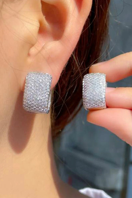 Picture of Blumoon - Hoop - Earrings - Silver - Available at Raja Sahib