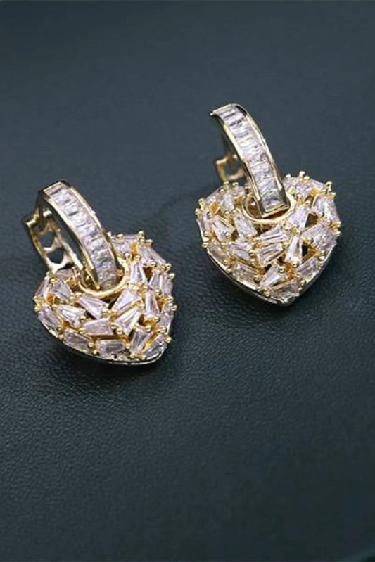Picture of Blumoon - Zircon Heart - Earrings - Clear - Available at Raja Sahib