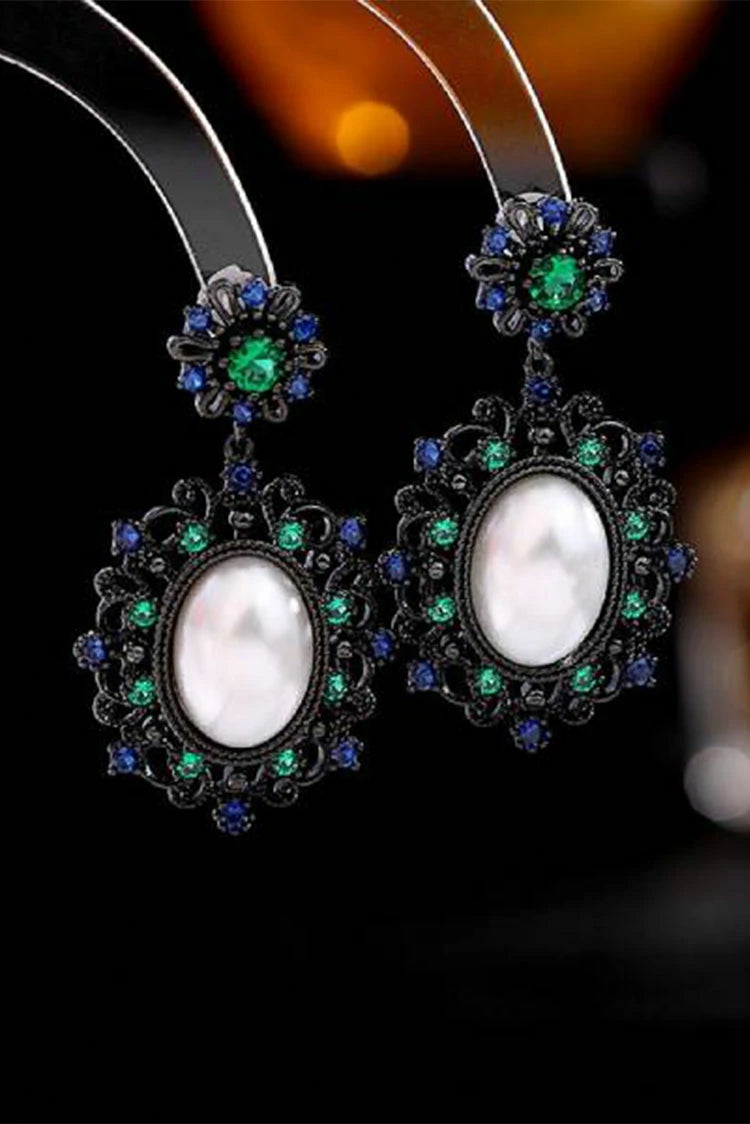 Picture of Blumoon - Pearl Drop - Earrings - Black - Available at Raja Sahib