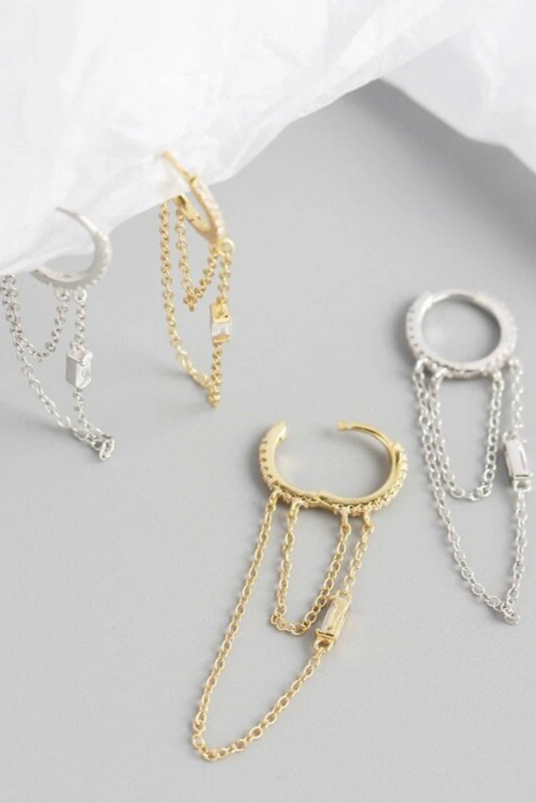 Picture of Blumoon - Luxe Layered Hoops - Silver - Available at Raja Sahib