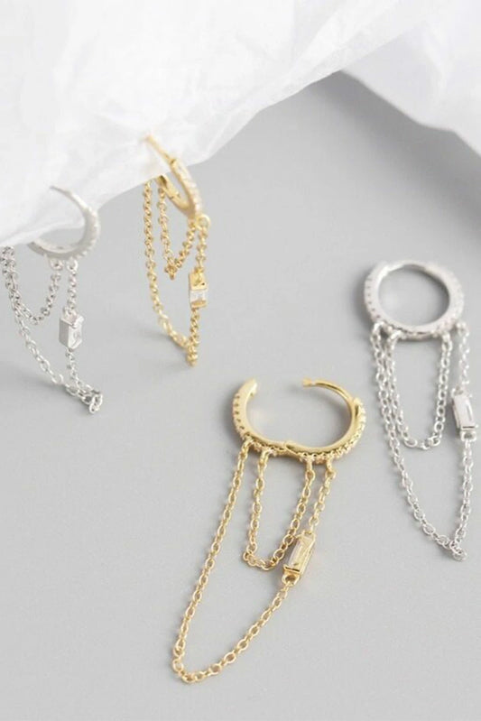 Picture of Blumoon - Luxe Layered Hoops - Silver - Available at Raja Sahib