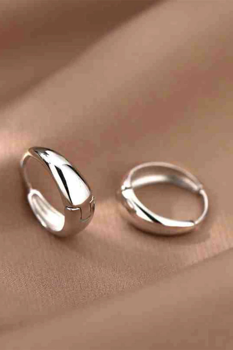 Picture of Blumoon - Hoop - Earrings - Silver - Available at Raja Sahib