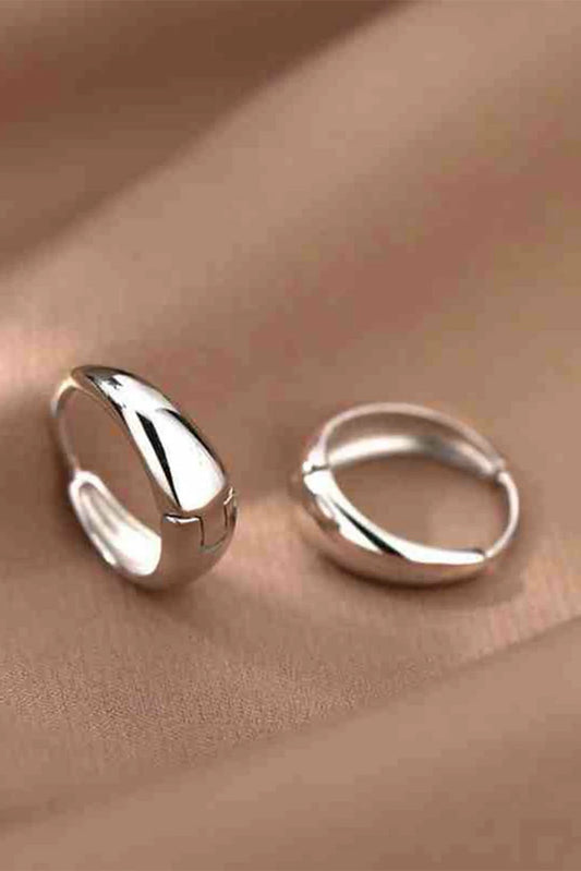 Picture of Blumoon - Hoop - Earrings - Silver - Available at Raja Sahib