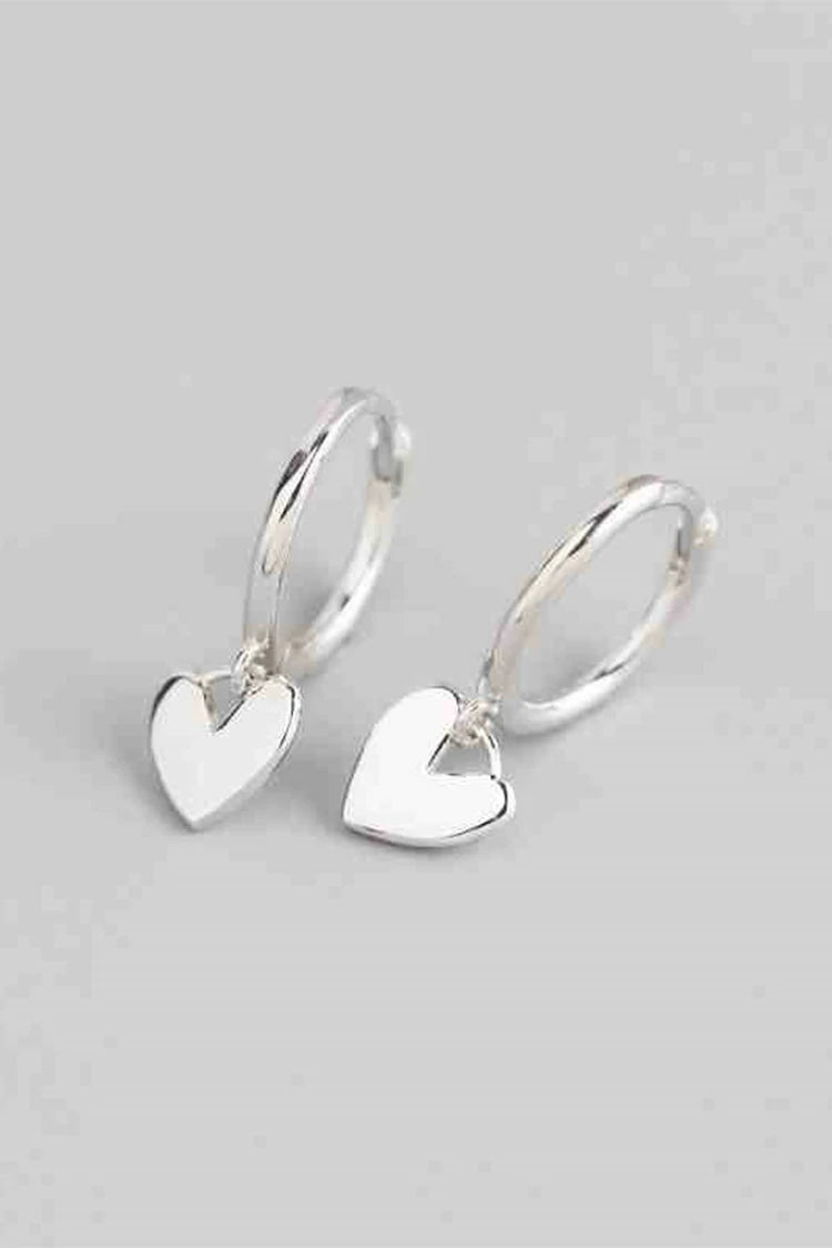 Picture of Blumoon - Haeart Hoops - Silver - Available at Raja Sahib