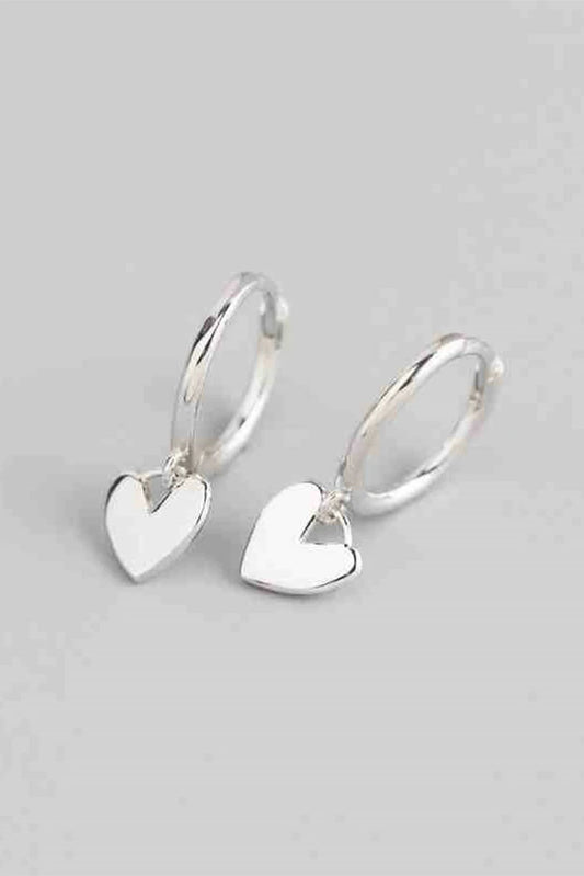 Picture of Blumoon - Haeart Hoops - Silver - Available at Raja Sahib