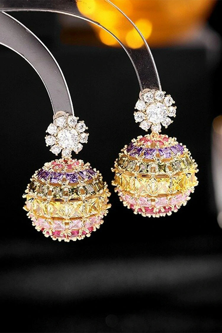 Picture of Blumoon - Elegant Multicolor Jhumka - Earrings - Multi - Available at Raja Sahib